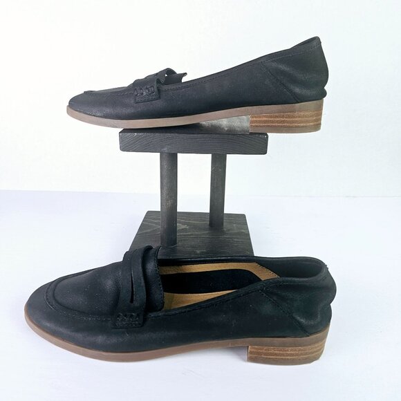 Lucky Brand Caylon Black Soft Leather Loafer Slip-on Shoes, Size 7 1/2 - Picture 2 of 7